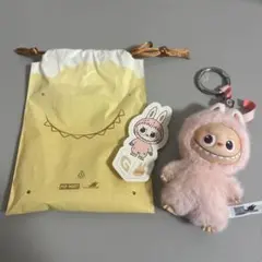 新品未使用POP MART Gシリーズ ピンクファーキーホルダー