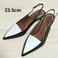 【良品】ROPE'（ロペ）Adele Pumps ポインテットトゥ　黒のサムネイル