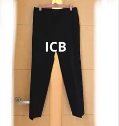ICB テーパードパンツ 13号 ブラックパンツ