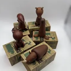 ロイヤルペット 5体 木置物