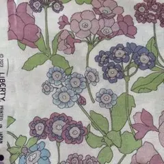 LIBERTY リバティニット生地1mEveイブ　ピンク花柄ニット生地 日本製