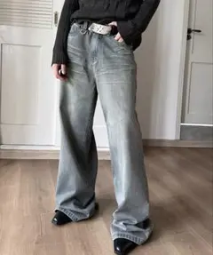 VERY FEWEST ダークデニム ワイドパンツ VERY FEWEST ダークデニム ワイドパンツ