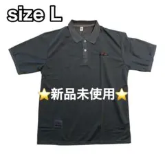 ポロシャツ ワンポイント Lサイズ ダークグレー