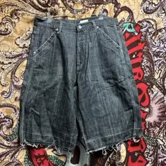 BROOKLYN BASEMENT ワイド デニム ハーフパンツ W36 - メルカリ