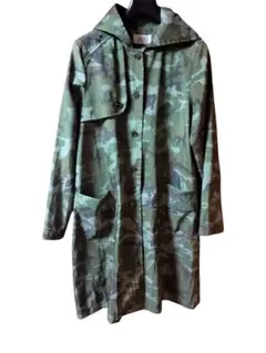 迷彩B.B.S.レインコート　 フード付き