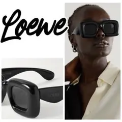LOEWE スクエア型サングラス ブラック Square Screen sunglasses Black - LOEWE
