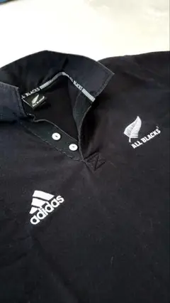 adidas ALL BLACKS ポロシャツ Mサイズ