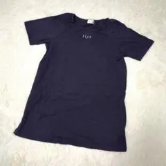 エルパリ Tシャツ ワンピース チュニック ネイビ 紺色 コットン100% 9号のサムネイル