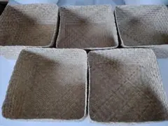 【無印良品】シーグラス　網代編み　整理かご（５個セット）