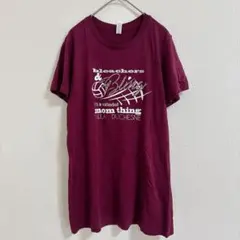 ベラキャンバス ビッグサイズ プリント クルーネック 半袖 XL 紫 綿