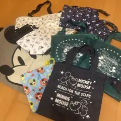 デニムダンガリー ミッキー 巾着セット - メルカリ