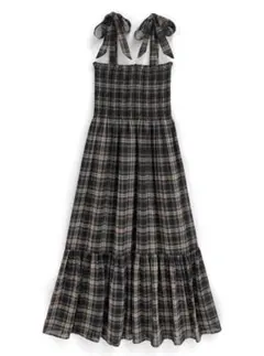 GRL チェック柄リボンシャーリングワンピース[tg735]