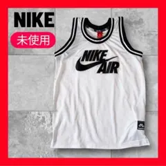 未使用✨NIKE AIR タンクトップ 白 L メッシュバスケ ゲームシャツ人気