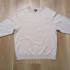 UNIQLO　ウォッシャブルクルーネックセーター　ライトグレー