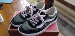 ミ*ト様 VANS ローカットスニーカー 26cm グリーン スウェード