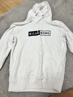 BILLABONG ホワイト フード付きパーカー　Lサイズ