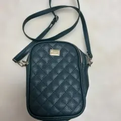ダークグリーン キルティング ショルダーバッグ