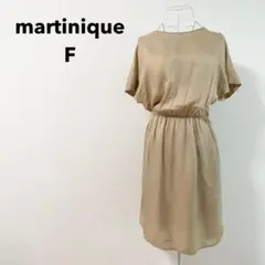 martinique ワンピース 半袖 ウエストゴム ベージュ 日本製 きれいめのサムネイル