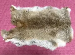 うさぎ 毛皮 ファー ラビット 生地 はぎれ ウサギ 茶系 人工
