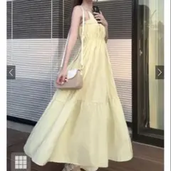 GRL フリージア バックリボンティアードキャミワンピース