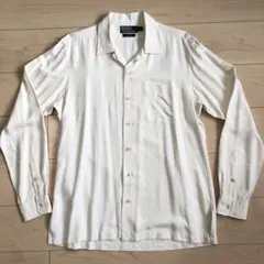 美品 Polo Ralph Laurenラルフローレン レーヨン オープンカラー