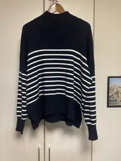 SIMPLICITE パネルボーダーニット