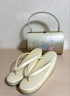 和装 レディース 草履＆バッグセット 厚底6.8cm 【訳あり】