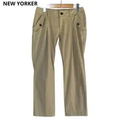 NEW YORKER　レディース　パンツ　綿　L　ベージュ　美品