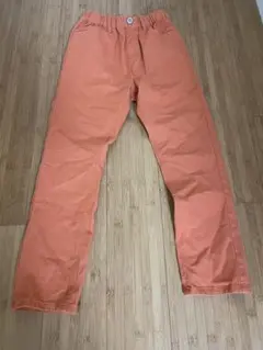 【試着後洗濯1回】すぽ軽 テーパードパンツ 10分丈 オレンジ