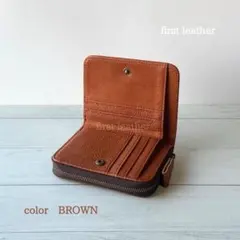 No.1430 財布 小銭入れ カード 二つ折り 本革 レザー ウォレット