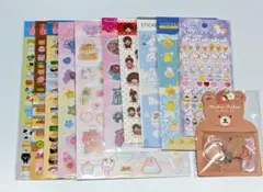 ミニぷに・宝石風・ゆめかわ・セボンスター・モンチッチその他シール１１点セット