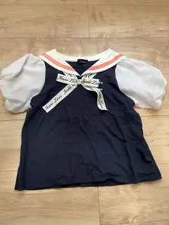 Jenni Love セーラー襟シフォン袖トップス　130