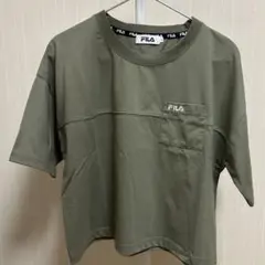 FILA グリーン Tシャツ 夏服 春服 Mサイズ カーキ