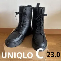 UNIQLO レースアップブーツ ブラック 23.0のサムネイル