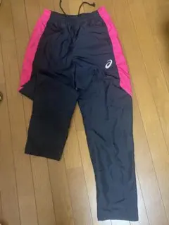 asics アシックス ジャージ パンツ ブラック ピンクのサムネイル