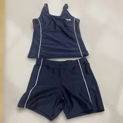 ネイビー タンクトップ＆ショートパンツ 水着セット
