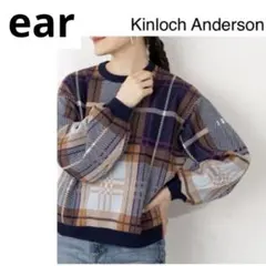 チェック柄 プルオーバー（紺）・Kinloch Anderson ×イアパピヨネのサムネイル