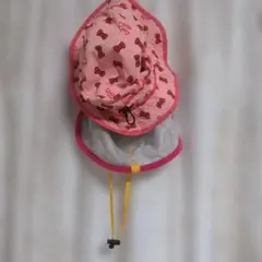 54cm　女の子　メッシュ付きバケット　ハットハローキティ リボン柄のサムネイル