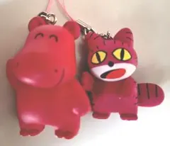 たべっ子どうぶつ　猫　かば　ストラップ2個　セット