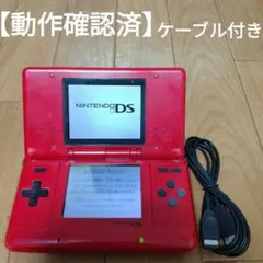 【動作確認済】Nintendo DS 初代 本体 レッド 充電ケーブル付き