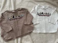 フタフタ　futafuta ディズニー　レトロミッキー　ロンt 2枚セット