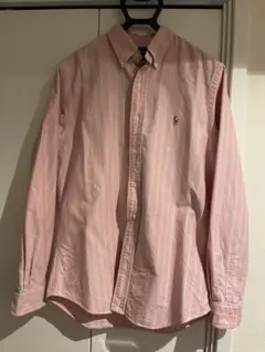 ラルフローレン  ボタンダウンシャツ　ピンク　ストライプ
