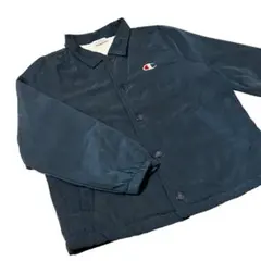 Champion ネイビー ボタン式ジャケット　ジャンパー　上着　ボア付