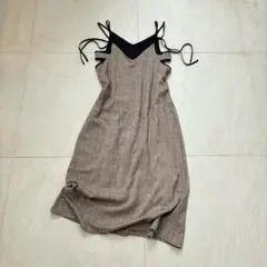 Bab リボンキャミワンピース パイピング ロング カジュアル 大人かわいい