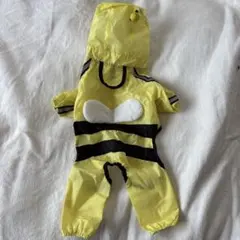 犬用イエローレインコート フード付き