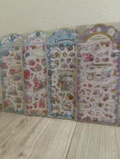 【最安‼︎正規品】サンリオ シナモン ドロップジュエリーシール ぷっくり 4枚