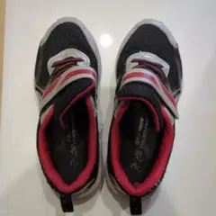 Achilles　瞬足　ブラック/シルバ− キッズスニーカー21.0cm