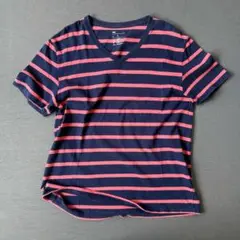 OLD GAP ギャップ Vネック ボーダーT Lサイズ