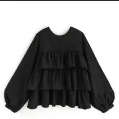 グレイル　GRL 前後2Wayフリルリボンブラウス[fo1837]