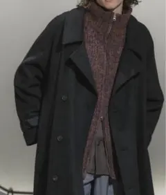 【限定値下げ中】Casper John ウールメルトンオーバーコート ブラックSのサムネイル